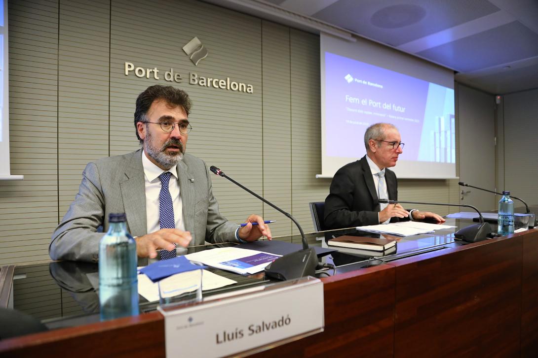 Lluís Salvadó, presidente del Port de Barcelona, y José Alberto Carbonell, director general.