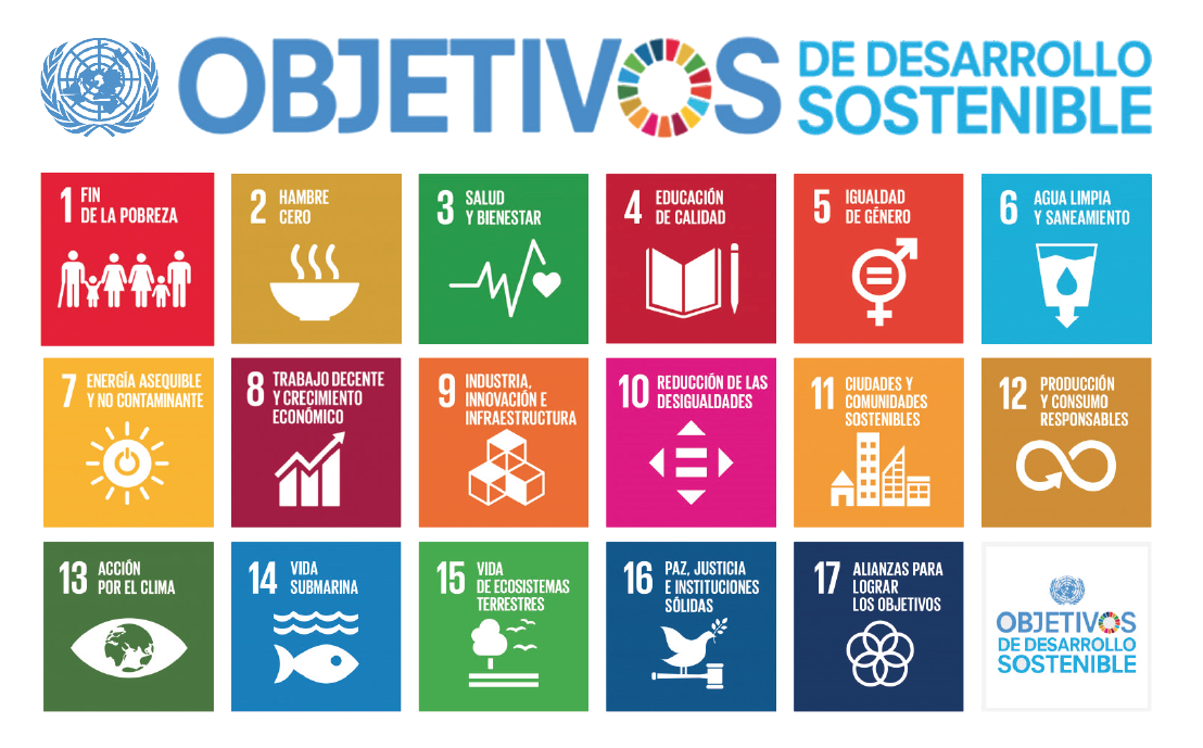 Iconos de los diferentes objetivos de desarrollo sostenible