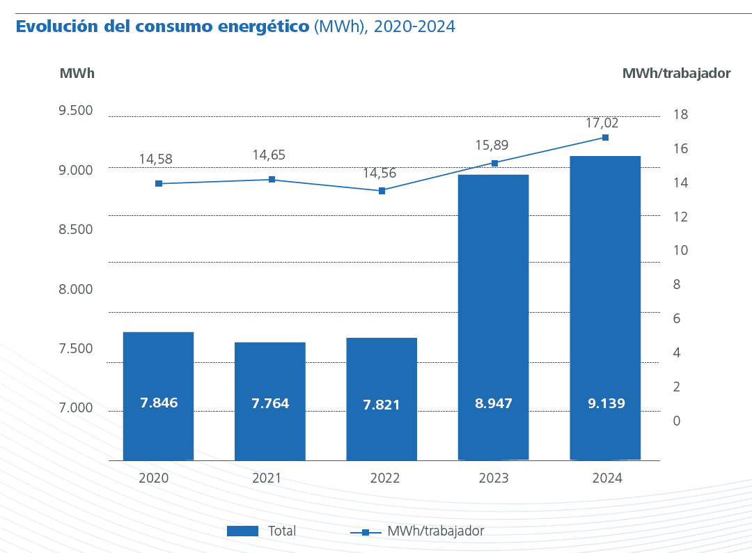 Evolución del consumo energético