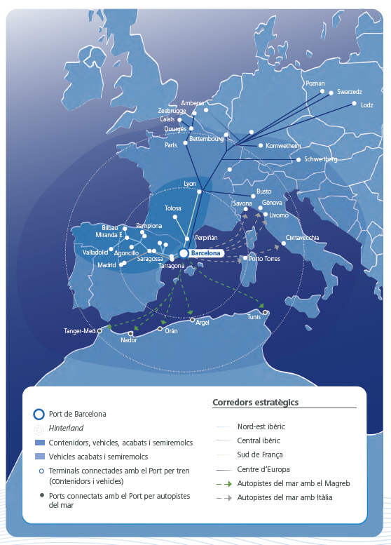 CONEXIONS DEL PORT DE BARCELONA AMB EL HINTERLAND