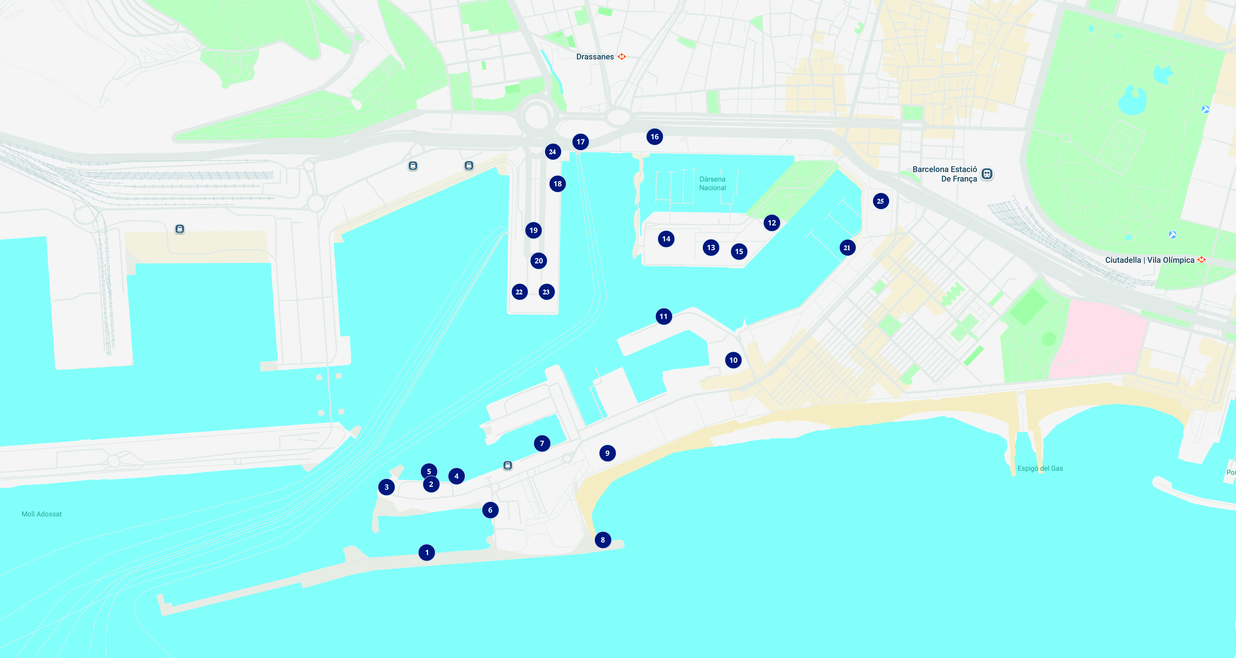 plànol Port de Barcelona