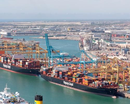 Terminal de contenidors del Port de Barcelona.