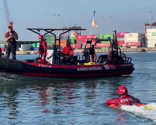Imatge del Simulacre General del Port de Barcelona.