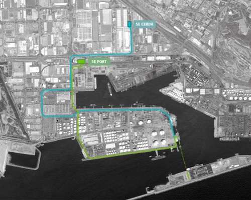 Sistema de línies de subministrament d’electricitat en mitja tensió per donar servei al moll Adossat.