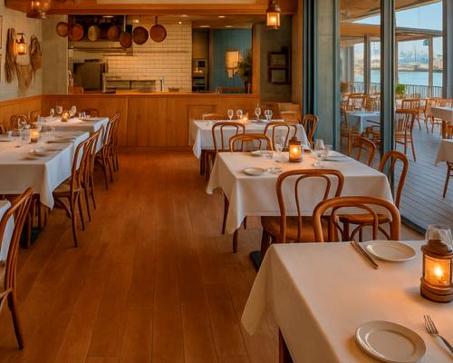 Render del futuro restaurante de la Lonja de Pescadores.