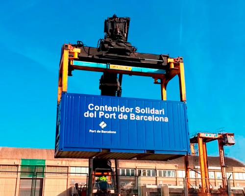 El Contenedor Solidario del Port de Barcelona.