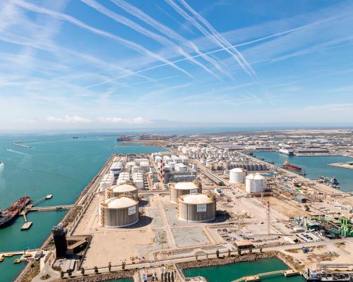 Panoràmica aèria del moll de l’Energia.