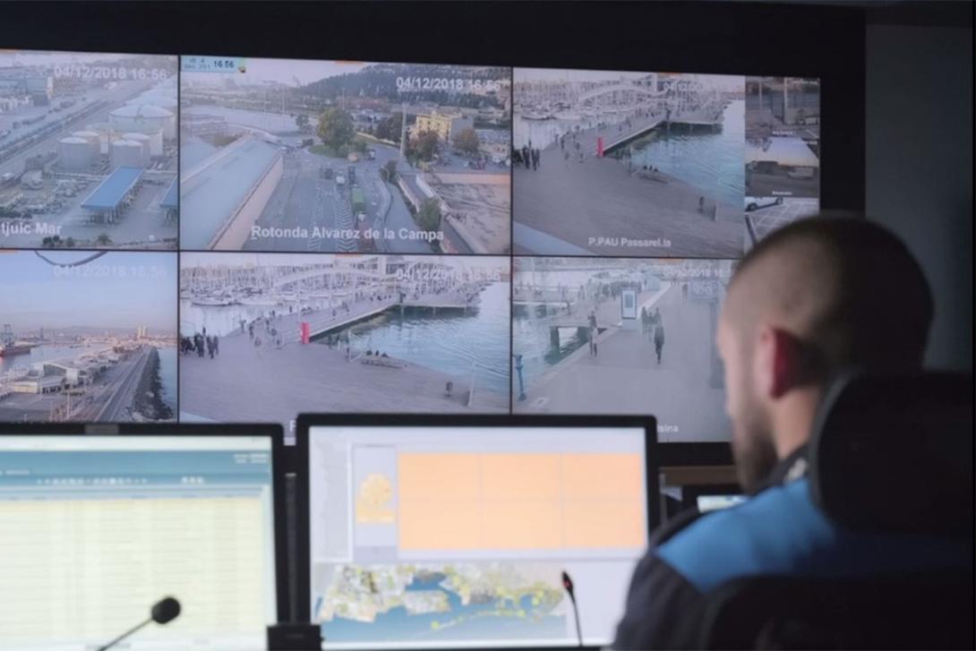 Centro de control de la Policía Portuaria.
