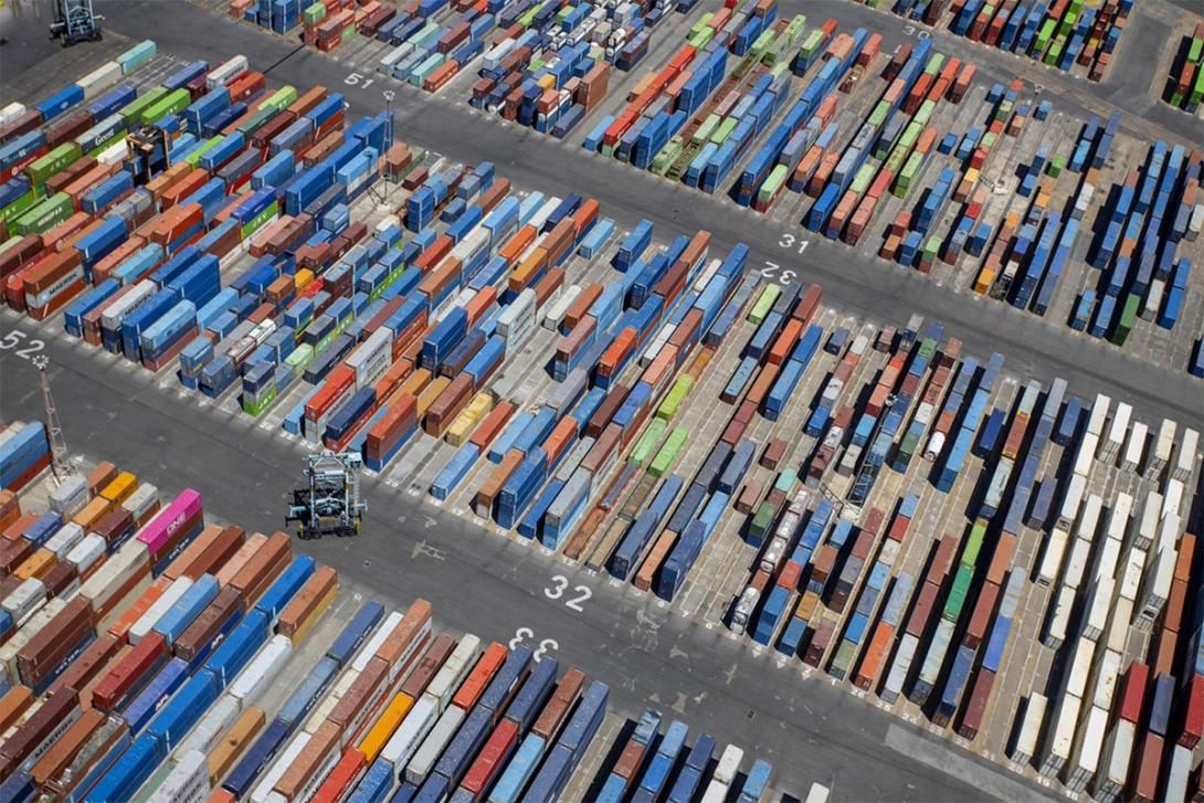 Vue aérienne du Port de Barcelona.