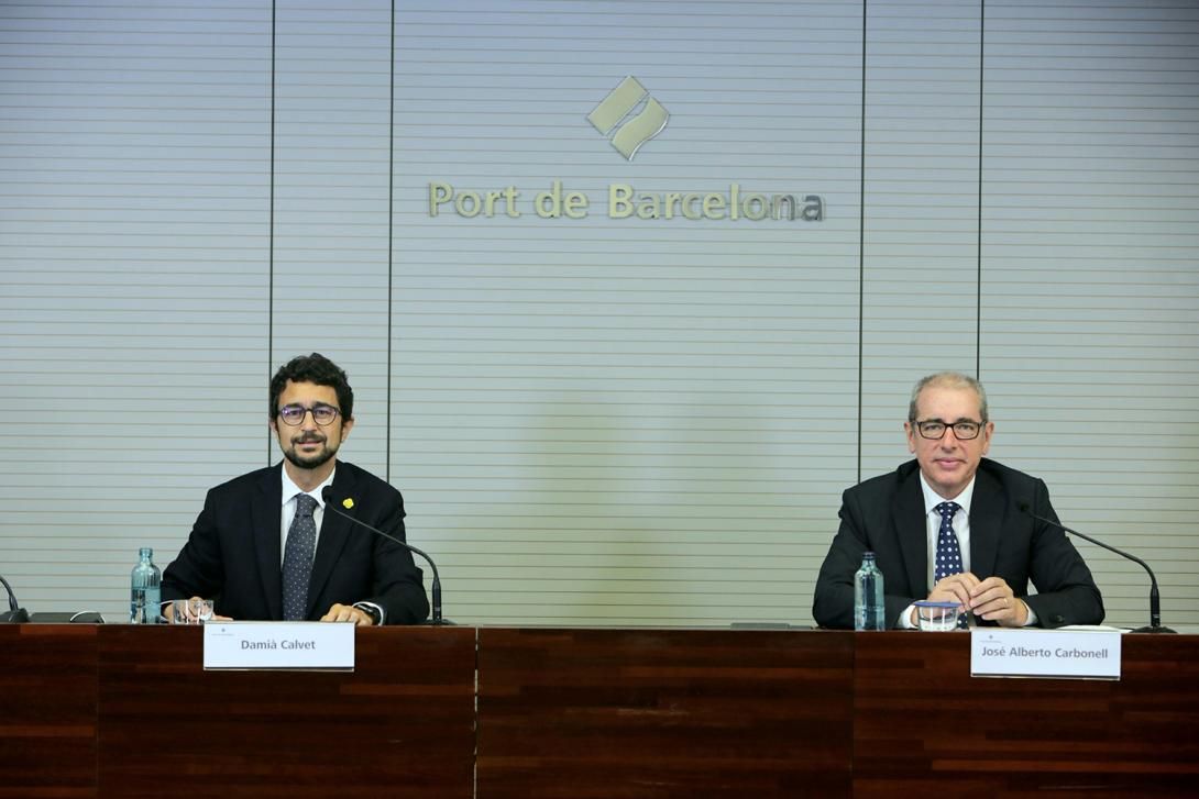 Damià Calvet, president del Port de Barcelona; i José Alberto Carbonell, director general.