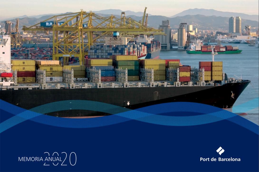 Portada de la Memoria 2020 del Port de Barcelona