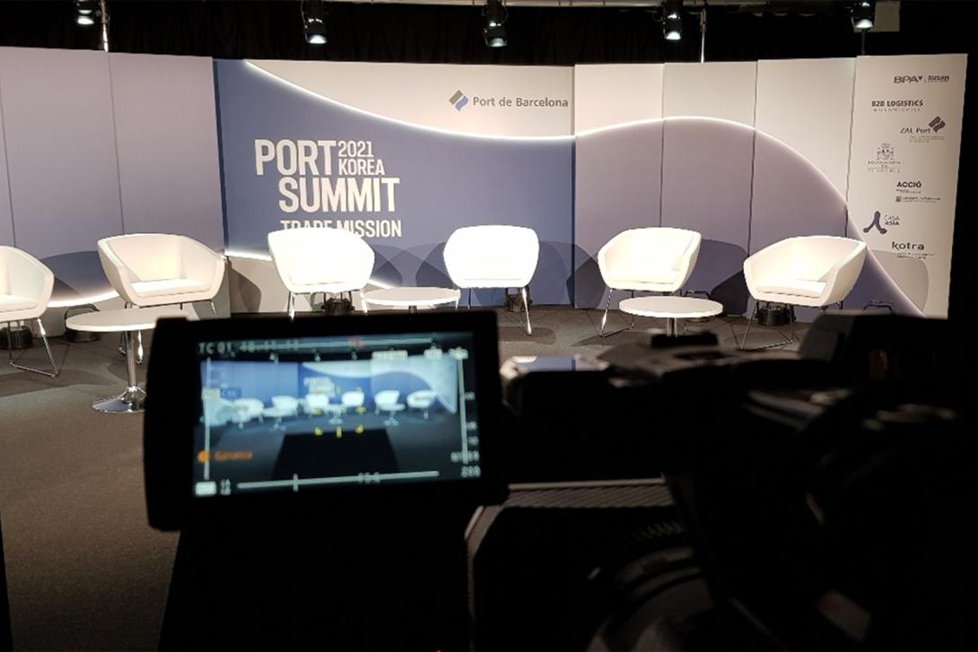 Plató on es desenvoluparà el Port Summit Misión Empresarial Korea 2021.