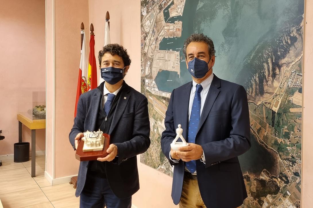 Damià Calvet, president del Port de Barcelona, i Francisco Martín, president de l'Autoritat Portuària de Santander.