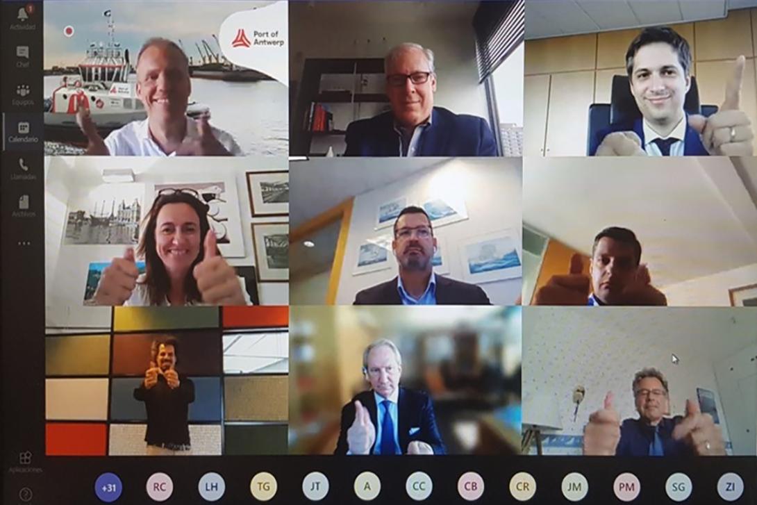 Imatge de la reunió virtual dels CEOs de la WPCAP celebrada ahir per la tarda.