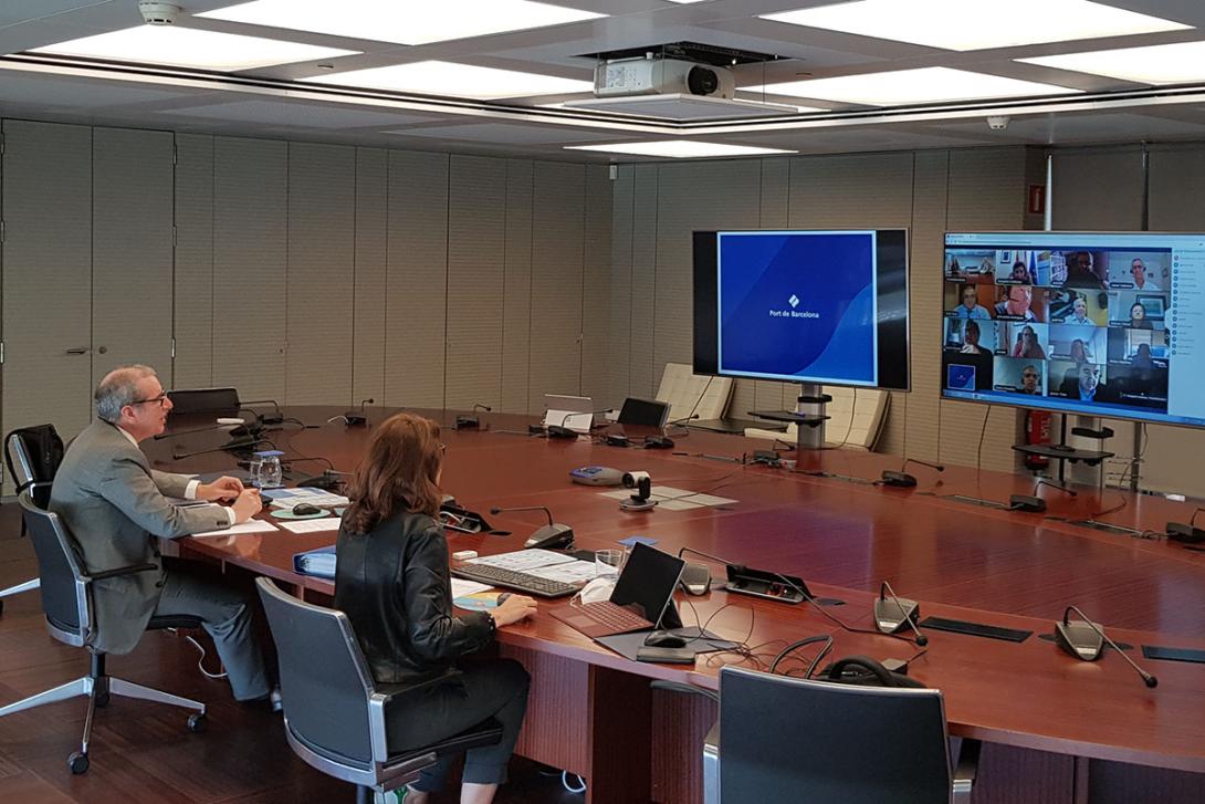 Fotografia de la reunió telemàtica del Consell d’Administració celebrada avui.