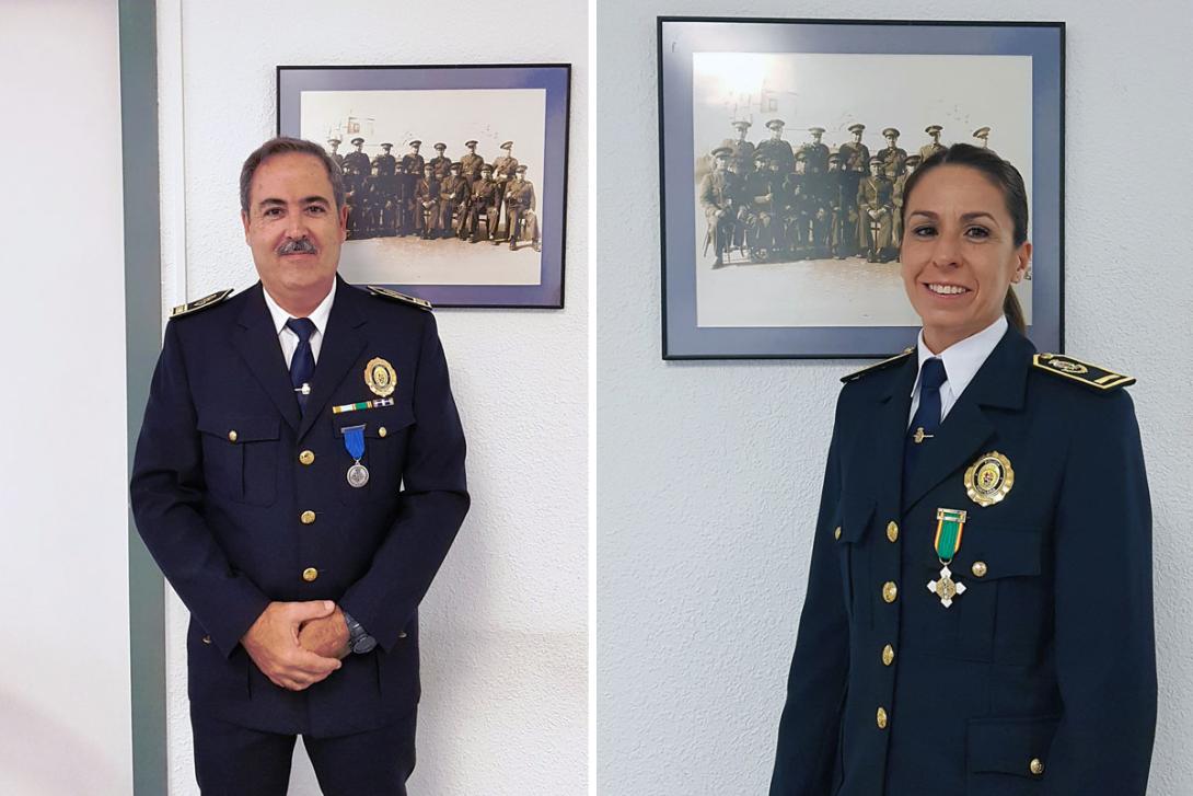 El cap de la Policia Portuària, Jaume Molina, i la inspectora Eva Hernández.