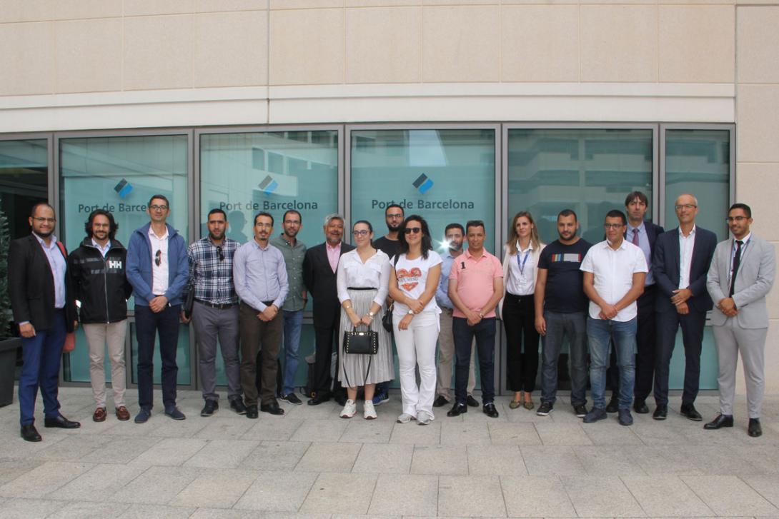 Imagen de la delegación de la Agencia Nacional de Puertos de Marruecos en su visita el Port de Barcelona.