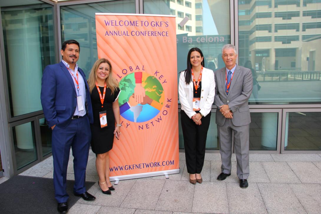 Gustavo Belgrano, CEO de la GKF Network; Ángela Castro, COO; Clara Castro, Vicepresidenta Executiva, i Manel Galan, cap de Relacions Internacionals i Promoció del Port de Barcelona.