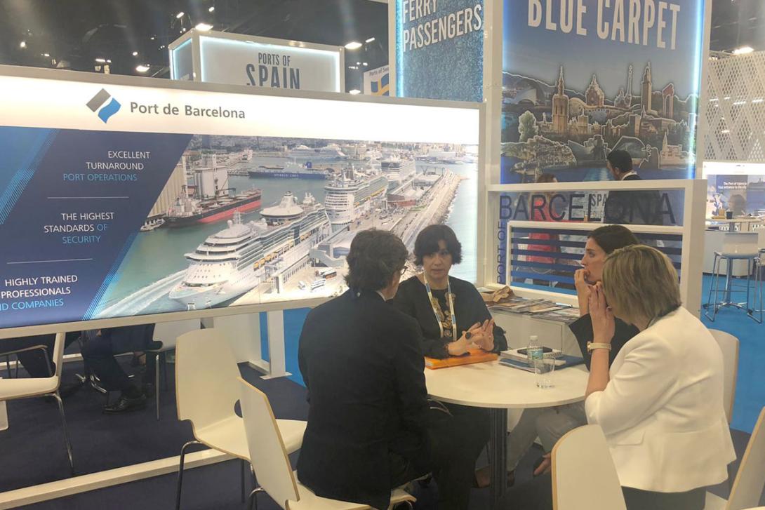 Imagen del estand del Port de Barcelona en Miami.