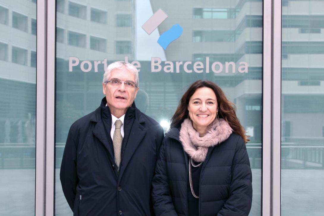 Isaías Táboas, presidente de Renfe, y Mercè Conesa, presidenta del Port de Barcelona.