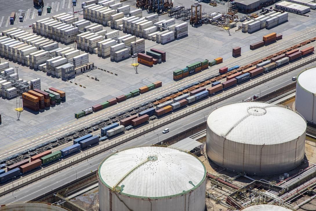 Foto aérea del Port de Barcelona.