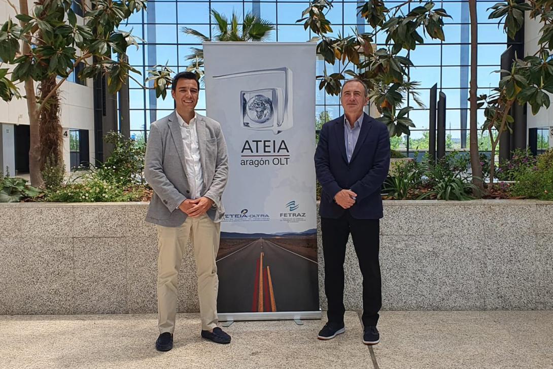 Ismael de Marcos, president d'ATEIA Aragón OLT, i Luis Puzo, representant del Port de Barcelona a l'Aragó, Navarra i la Rioja.