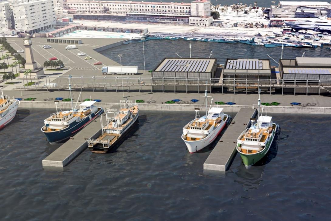 Render de la futura Llotja de Pescadors del Port de Barcelona. 