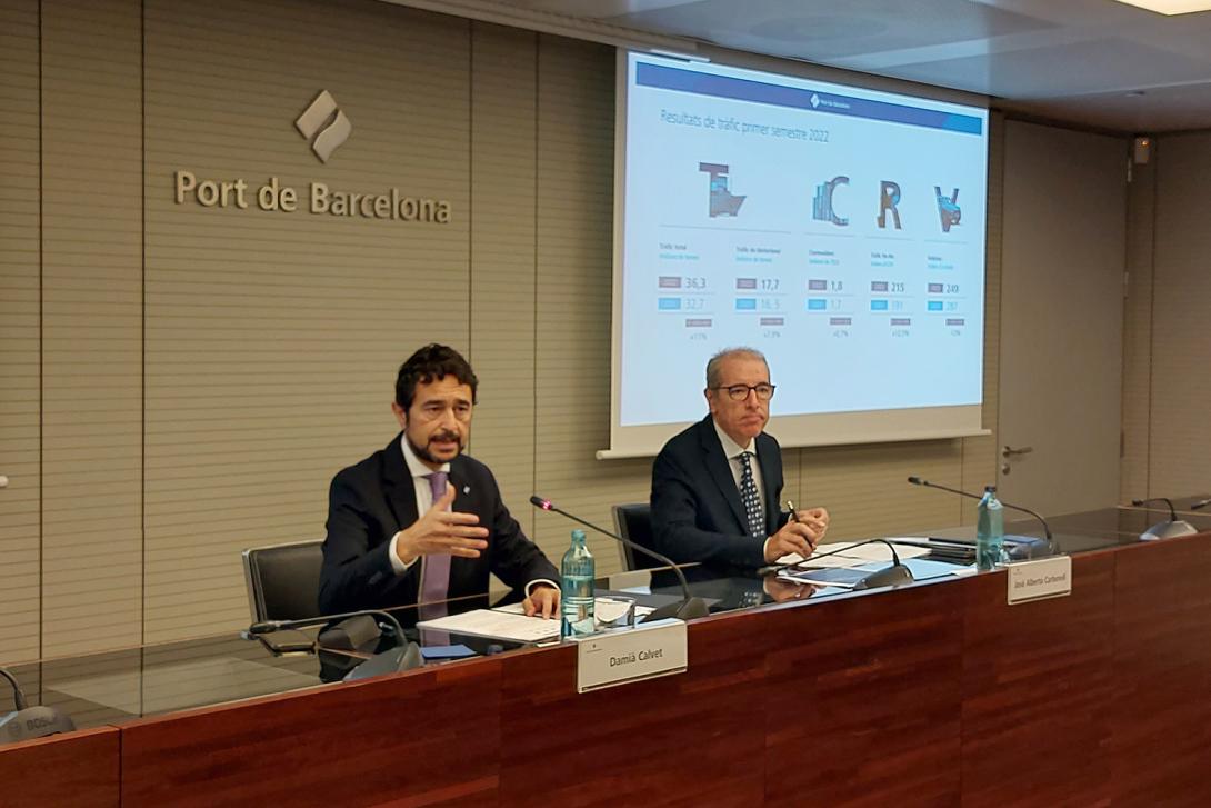 Damià Calvet, President of the Port of Barcelona, and José Alberto Carbonell, General Manager.