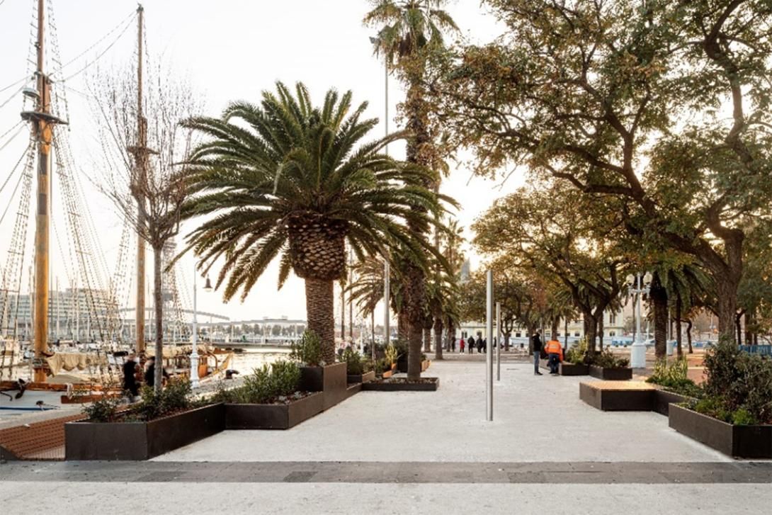Imágenes de la isla climática del muelle de Bosch i Alsina. Fotografías de Adrià Goula.