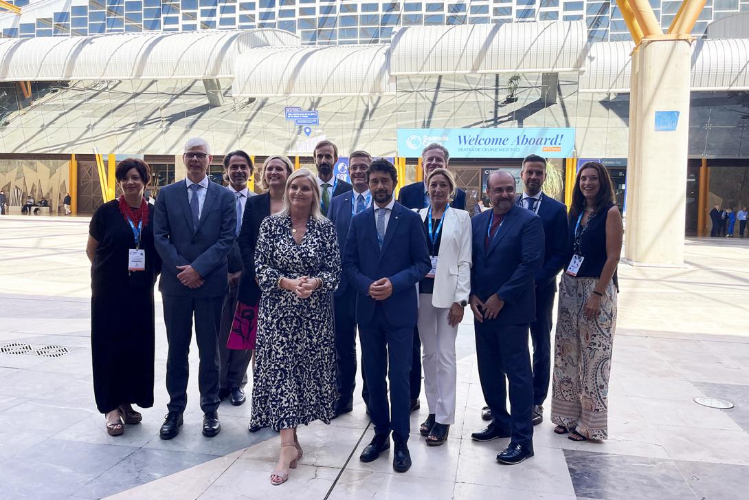 Els representants de les entitats signants de l'acord han coincidit a la fira Seatrade Cruise Med 2022 celebrada a Málaga.