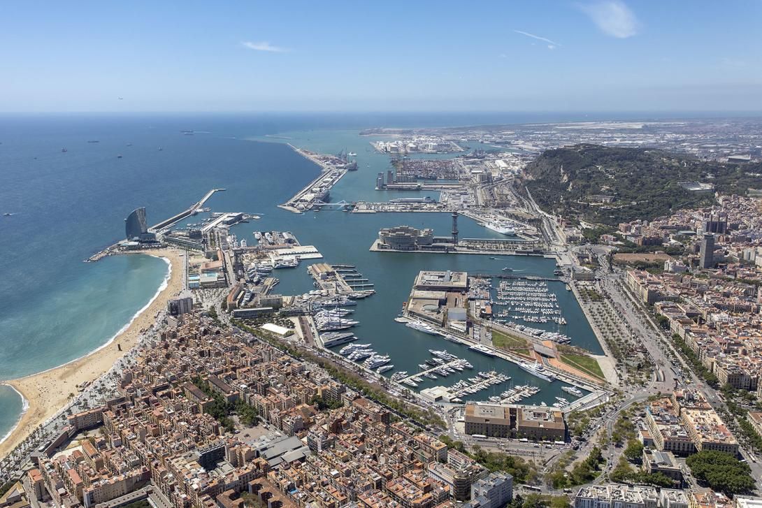 General view of the Port of Barcelona.