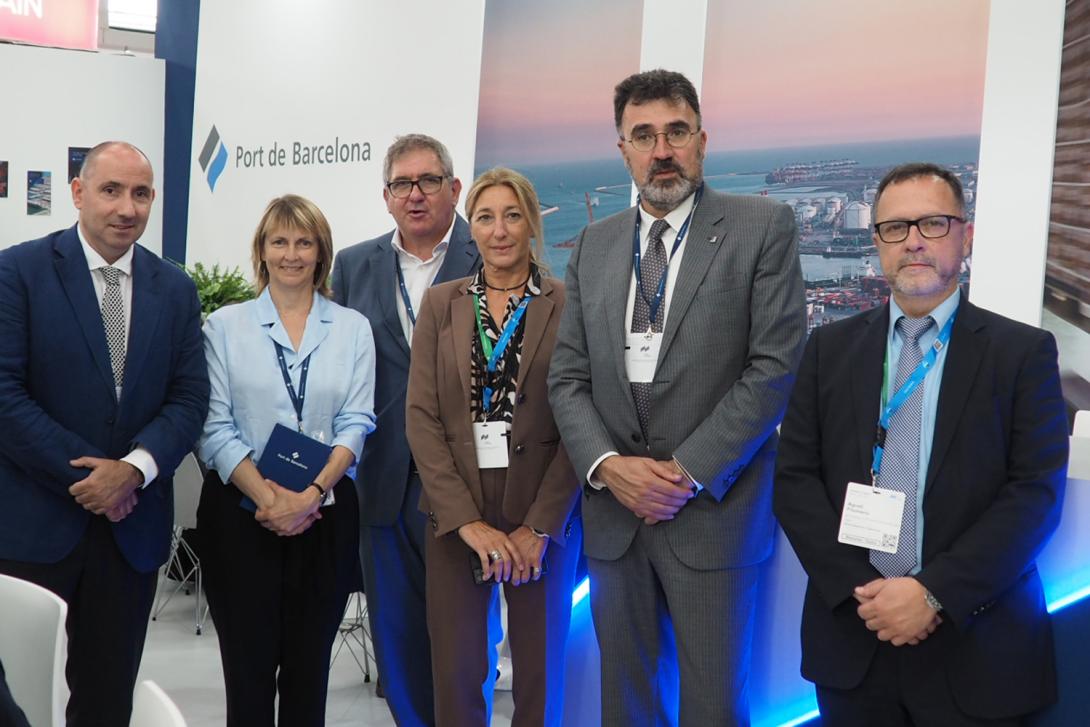 Membres de la delegació del Port de Barcelona que s’han desplaçat a Munic per a la celebració de la Transport Logistic, encapçalats pel president, Lluís Salvadó.