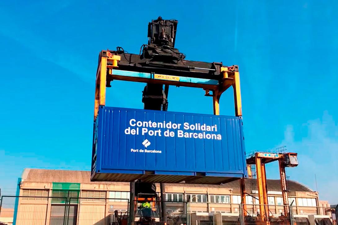 El Contenidor Solidari del Port de Barcelona.
