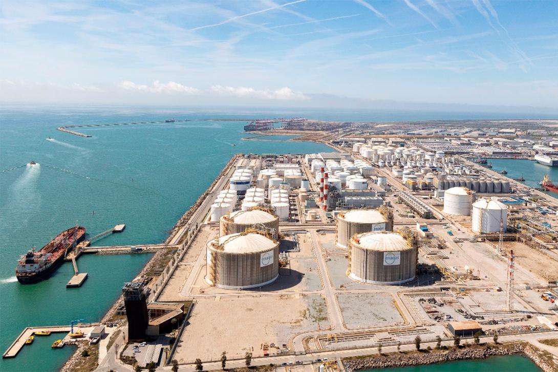 Imatge aèria del moll de l’Energia.