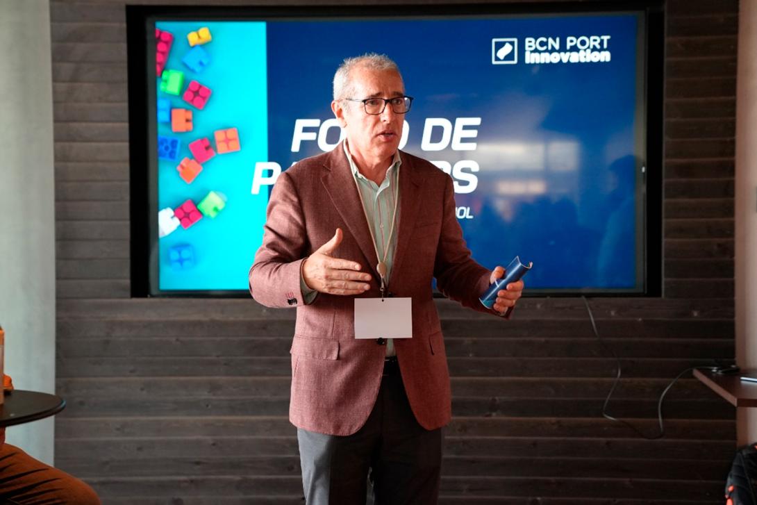 El president del Port de Barcelona i de la Fundació BCN Port Innovation, José Alberto Carbonell, durant la seva intervenció.