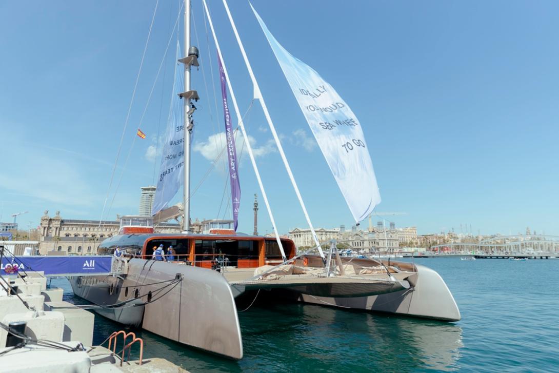 El vaixell museu d’Art Explora acull diverses instal·lacions. 