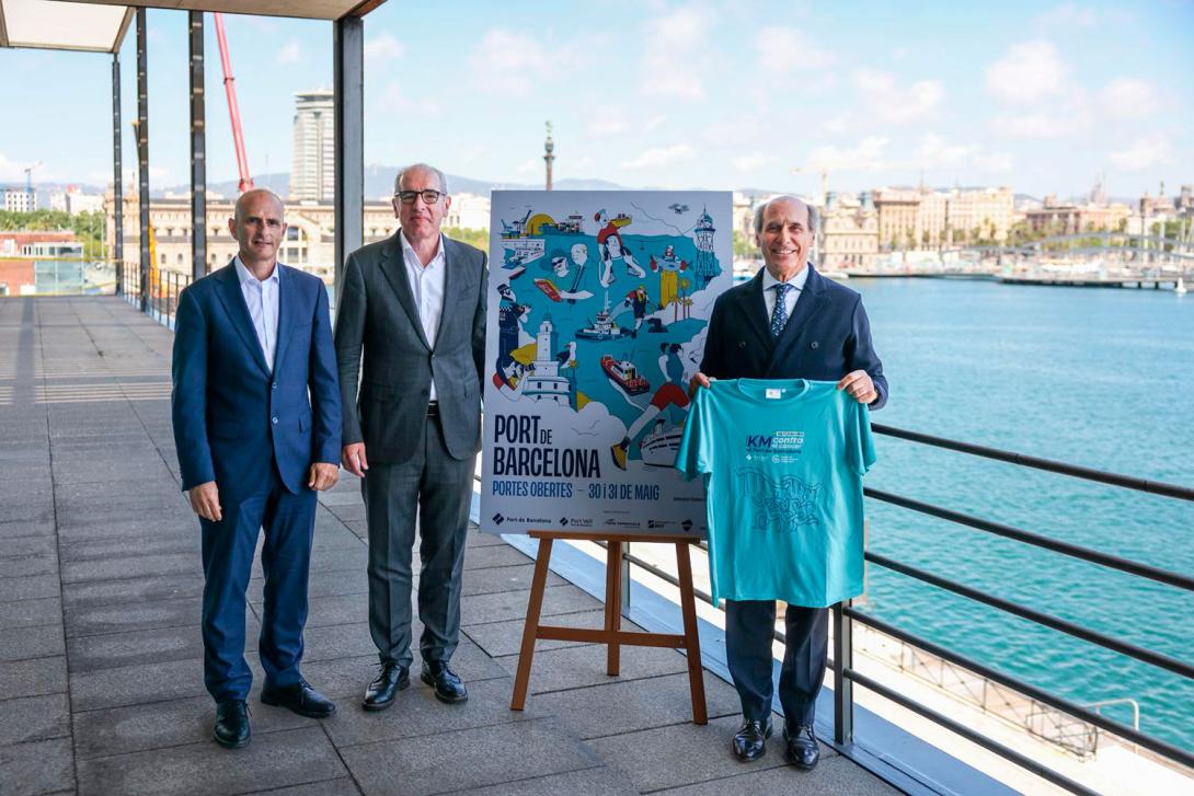 El president del Port de Barcelona, José Alberto Carbonell, i el director de Port Vell, David Pino, durant la presentació de les Portes Obertes.